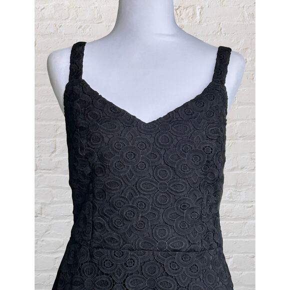 NWT Hollister Black Lace Crochet Mini Skater Dress Sz M Cute Goth Summer Boho - Picture 5 of 8